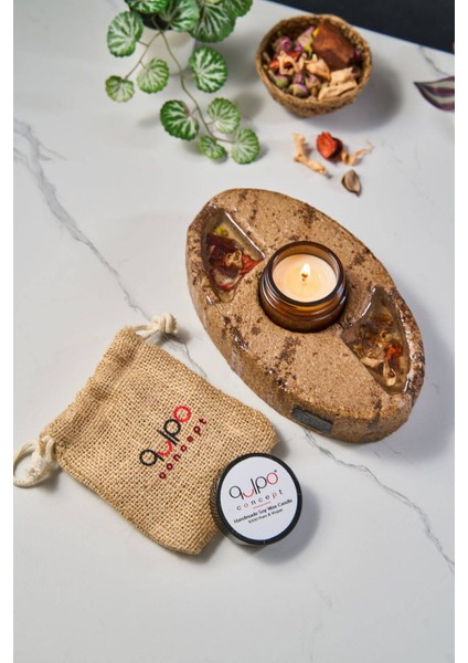 Kişiselleştirilebilir Vintage Mumluk, Vegan Soya, El Yapımı, Modern Tasarım, Kahverengi indirimleri