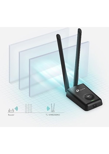 TL-WN8200ND, N300 Mbps Yüksek Güçlü Kablosuz USB Adaptör