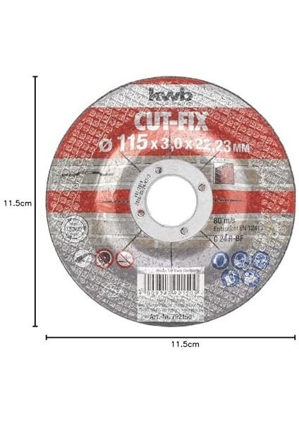 Flex Taşı Mermer Kesici Disk 115 x 3 x 22 mm