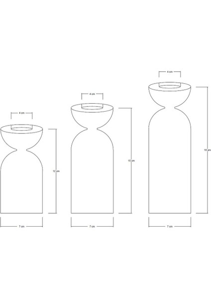 Doğal Gürgen Ağacından 3’lü Ahşap Mumluk Dekoru, Şamdan Tarzı fiyatları