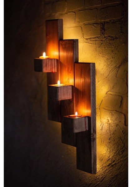 Ahşap Dekoratif Duvar Süsü, LED Işıklı, Doğal ve Şık Tasarım fiyatları