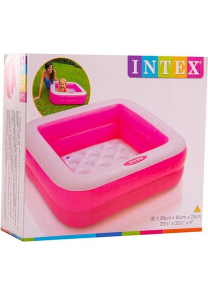 Pembe Şişme Mini Kare Havuz 85X85X23 Cm, Eğlence ve Serinlik Için Ideal modelleri