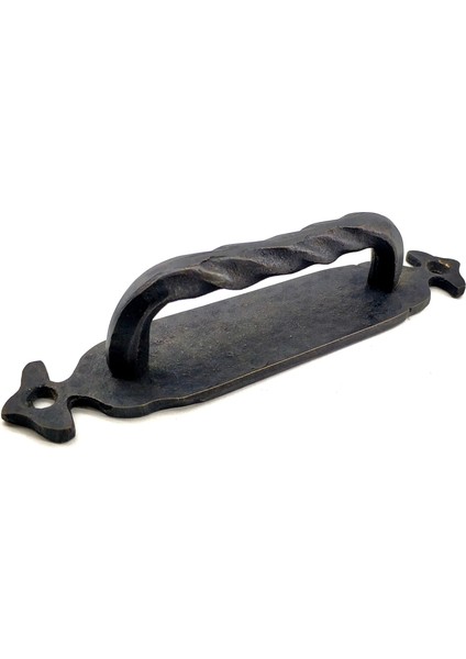 Antika Tarz Dekoratif Pirinç Burgulu Çekme Kol - 148X33 Mm, Oksit