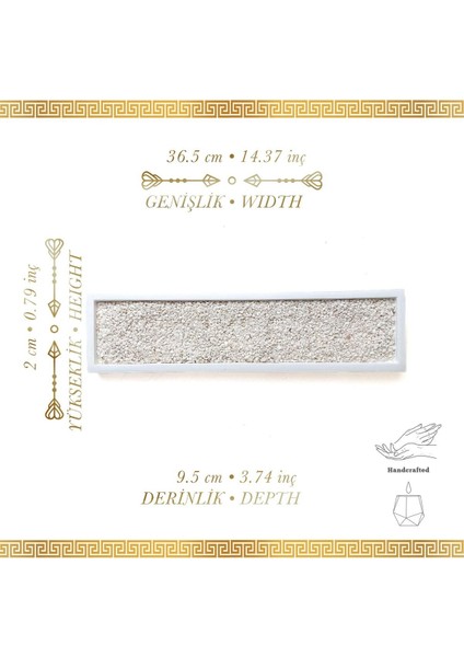 4'lü Beton Mumluk Seti, Tepsili, Inci Beyazı, Modern ve Şık Dekorasyon Parçası modelleri