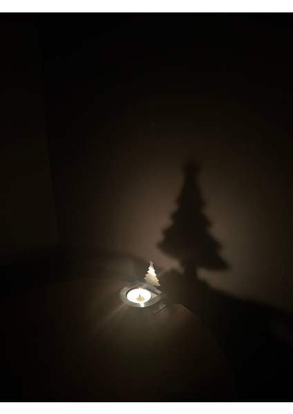 Yılbaşı Ağacı Temalı Katlanabilir Silüet Dekoratif Mumluk, Gri, Şık ve Pratik Tasarım modelleri