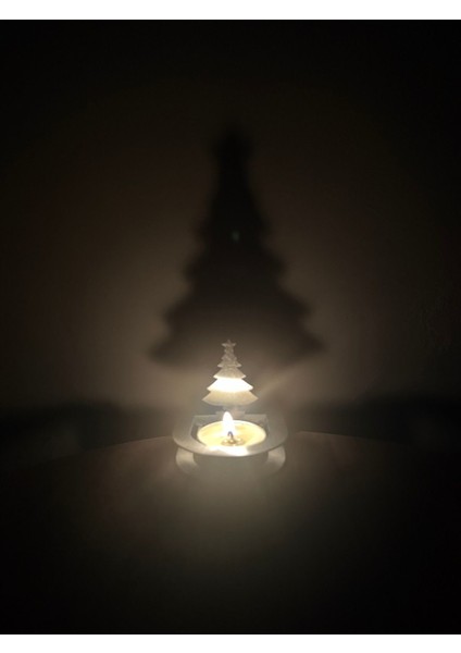 Yılbaşı Ağacı Temalı Katlanabilir Silüet Dekoratif Mumluk, Gri, Şık ve Pratik Tasarım fırsatları