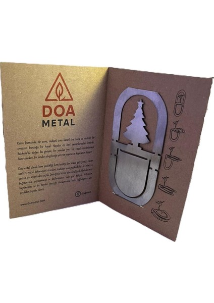 Yılbaşı Ağacı Temalı Katlanabilir Silüet Dekoratif Mumluk, Gri, Şık ve Pratik Tasarım