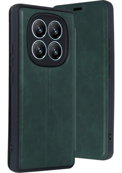 Xiaomi Redmi Note 14 Pro 5g Kılıf Flip Cover - Koyu Yeşil Drstr fiyatları