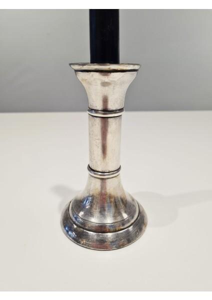 Şamdan, 14.5cm, Vintage Tarz, Şık ve Koleksiyonluk Gümüş Kaplama Ürün