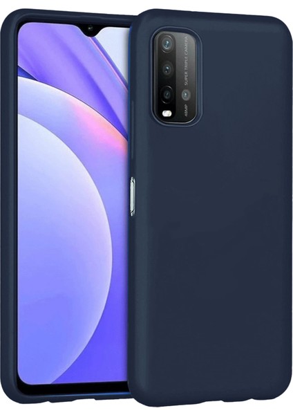 Xiaomi Redmi 9t Kılıf Nano Içi Kadife Silikon - Lacivert Drstr
