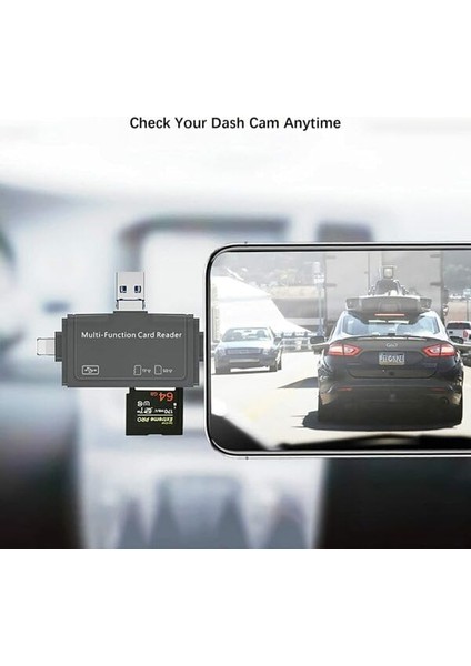 USB Ligtning iphone ile Uyumlu - iPad ile Uyumlu ve Type-C Girişli Kart Okuyucu Multi Otg USB C Adapter Sd Tf Micro Card Reader Micro USB Adapter Lighting Için Dönüştürücü ADS-368
