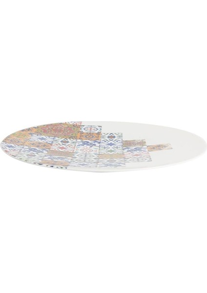 04ALM002392 Tiles Yemek Tabağı, Porselen