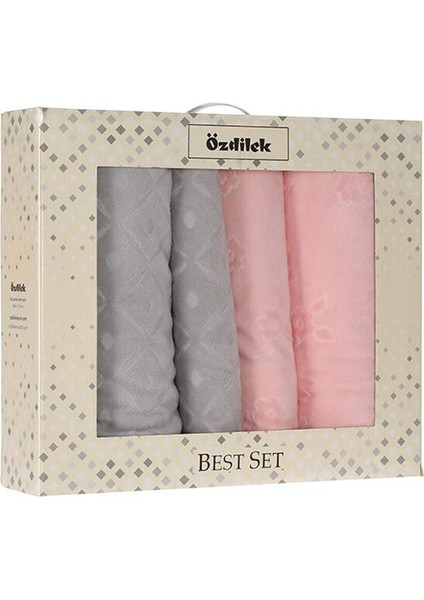 Mayra Best Set (Hamam Takımı)- Gri Pudra
