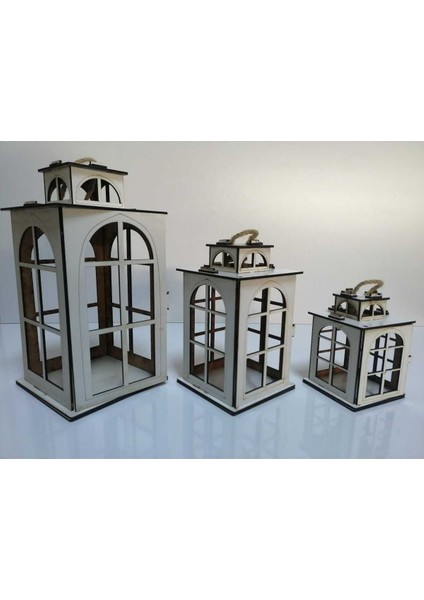 3 Boy Fener Mumluk, Doğal Ahşap Tasarım, Şık ve Kullanışlı Ev Dekoru indirimleri