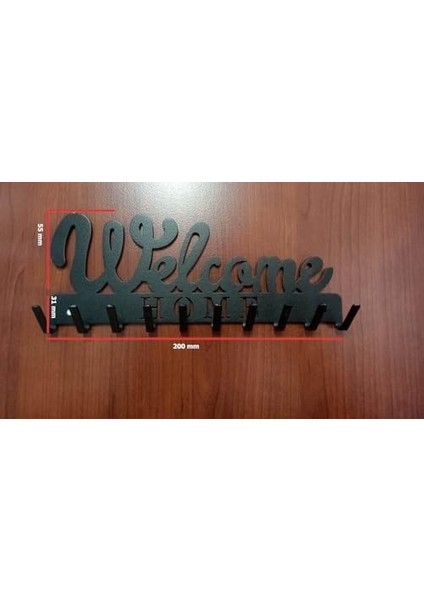 Anahtar Askılığı Ister Kendinden Yapışkanlı Ister Vidalı Welcome Mat Siyah