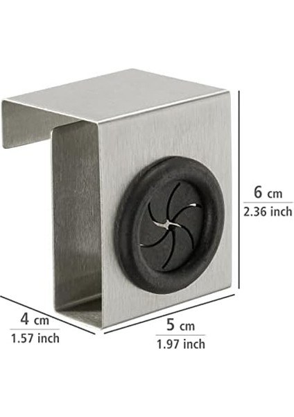 4368060100 Mutfak ve Tuerhaken Push, Paslanmaz Çelik Paslanmaz, 5 x 6 x 4 Cm, Mat