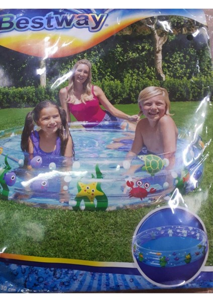 Şişme Tabanlı 3 Bölmeli 152X30 cm Havuz, Eğlenceli ve Rahat Yaz Keyfi