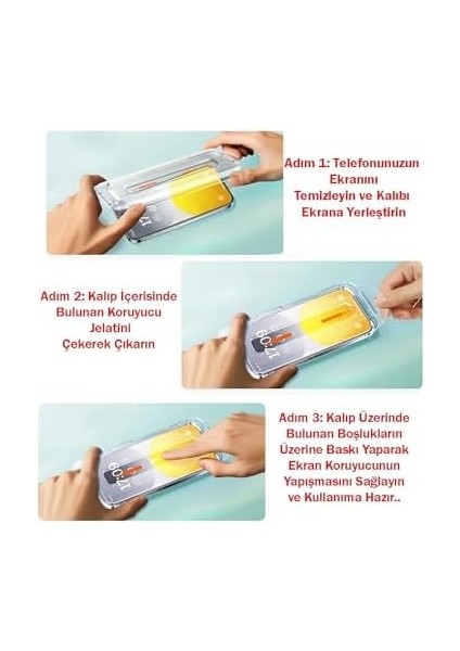 Apple iPhone 15 Pro Max Ekran Koruyucu Tam Kaplayan Cam Otomatik Hizalamalı Toz Önleyici Ekran Koruyucu