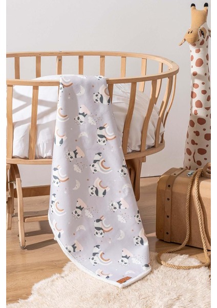 Fluffy Bebek Battaniyesi 70X100 cm Panda Desen