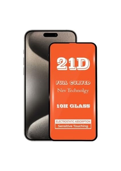 Iletişim Apple iPhone 15 Pro Max ile Uyumlu Tam Kaplayan 21D Temperli Ekran Koruyucu Cam