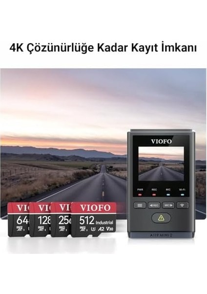 High Endurance 128GB Class 10 A2 V30 100MB/S Okuma 80MB/S Yazma Micro Sd Hafıza Kartı