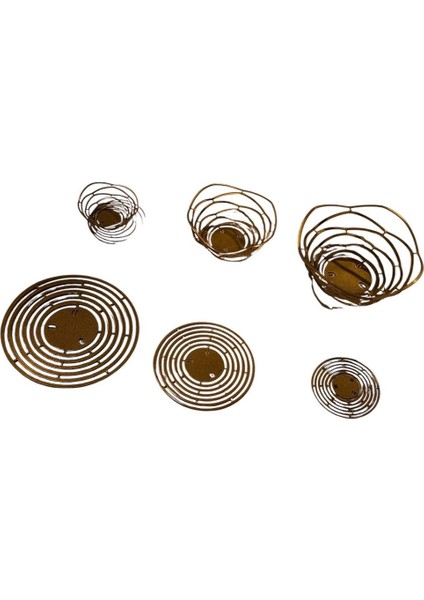 Sarı Lazer Kesim Mumluk Şamdan Dekoratif Şık Ürün