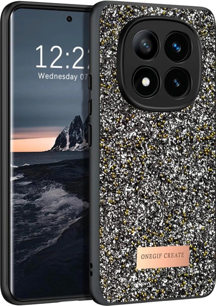 Onegif Xiaomi Redmi Note 14 Pro 4g Bright Simli Kapak - Gümüş Drstr