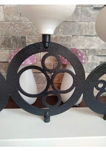 Üç Kademeli Şamdan Dekor Iç Mekan Siyah Beyaz Şık Tasarım fırsatları