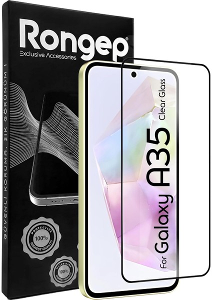 Samsung Galaxy A35 Için Ekran Koruyucu Anti-Static Temperli Cam 9h Sertliğinde Ekranı Kaplayan Görüntü Kalitesini ve Dokunmatiği Etkilemeyen Darbelere ve Çizilmeye Karşı Premium Koruma