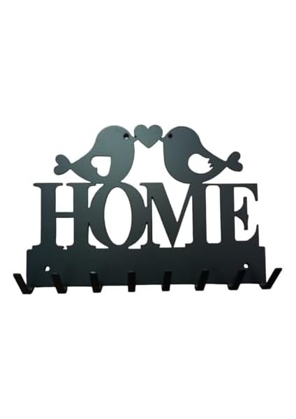 Anahtar Askılığı Ister Kendinden Yapışkanlı Ister Vidalı Home Mat Siyah