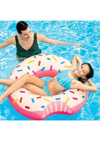 Renkli Donut Havuz Simidi 107X99 Cm, Eğlenceli ve Rahat Yaz Aktiviteleri Için. fiyatları