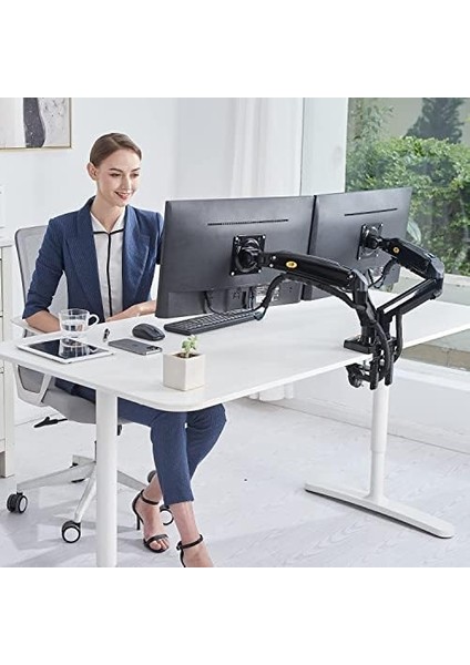 Bayou Nb F160 17-27" Çift Kol 2-9 kg Amortisörlü Monitör Standı
