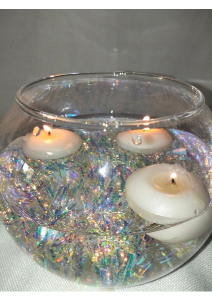 Yüzen Mumluk Cam Fanus, Dekoratif ve Şık Hediye Seçeneği