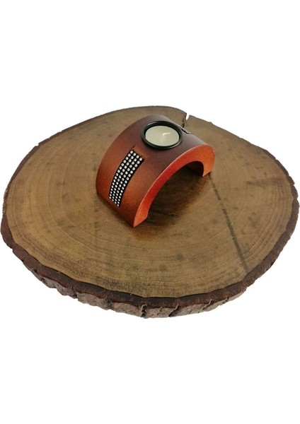 Taş Işlemeli Ahşap 3’lü Mumluk, Dekoratif Şamdan, Şık Hediye, Biblo, Candle