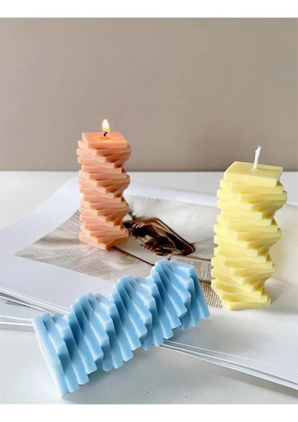 Dikdörtgen ve Spiral Şekilli Silikon Mum Kalıbı, Yaratıcı Projeleriniz Için Ideal fırsatları