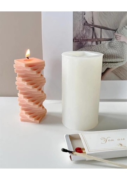 Dikdörtgen ve Spiral Şekilli Silikon Mum Kalıbı, Yaratıcı Projeleriniz Için Ideal indirimleri