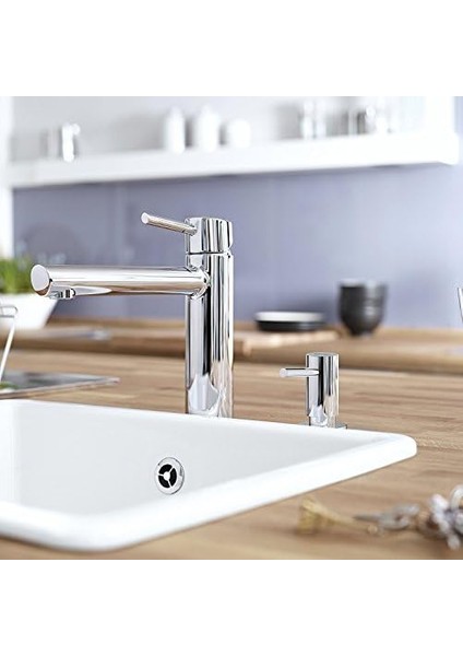 Tezgahüstü Sıvı Sabunluk, 500 ml Hazne, 9.86 x 4.45 x 7.47 Cm, Krom - 40535000