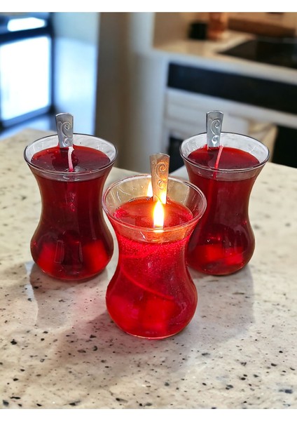 Tavşan Kanı Çay Sever Mum Seti, 2'li, Sıcak ve Hoş Atmosfer Yaratır fırsatları