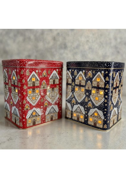 Yılbaşı Temalı Mavi Ana Ev Kutusu, Hediye ve Sürprizler Için Tasarlandı modelleri