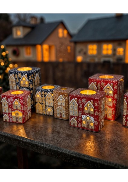 Yılbaşı Temalı Mavi Ana Ev Kutusu, Hediye ve Sürprizler Için Tasarlandı indirimleri