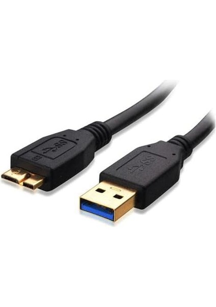 Plus PX-5120 USB 3.0 1 Metre Taşınabilir Harddisk Kablosu, Usb3.0 Micro B Harici Disk Kablosu