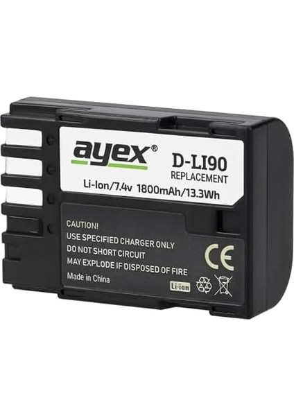 D-LI90 Batarya Pentax K7, K5, K5 Iı, K5 Iıs, K3, K01, 645D Için
