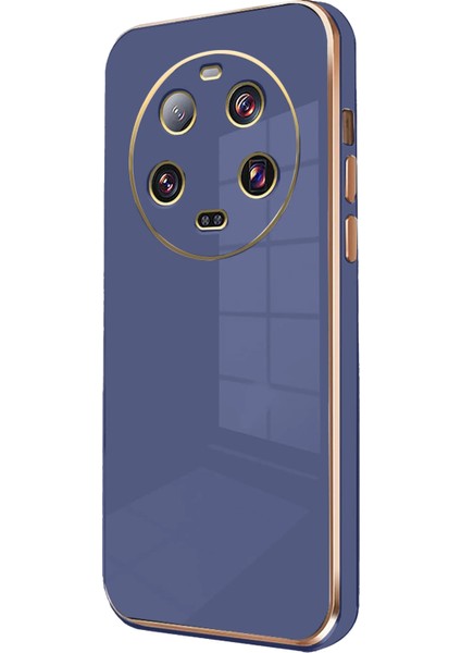 Xiaomi Mi 14 Ultra Kılıf Volet Silikon - Mavi Drstr
