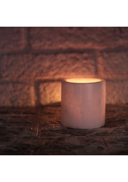 Beyaz Mermer Dekoratif Mumluk, Şık ve Doğal Ev Aksesuarı fiyatları