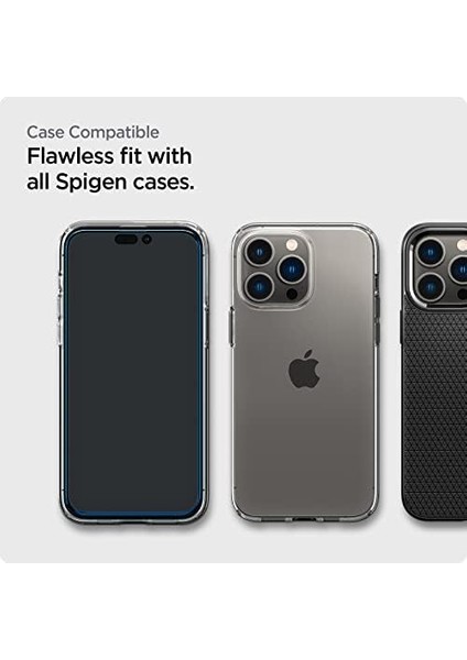Apple iPhone 14 Pro Cam Ekran Koruyucu Kolay Kurulum Glas. tr Alignmaster Full Cover (2 Adet) Black - AGL05216