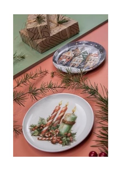 Porselen Festive 4 Parça 15 cm Tabak