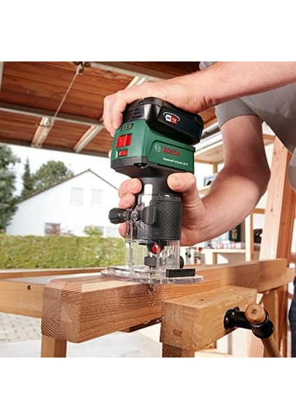 Home And Garden Bosch Advancedtrim Router 18V-8 Akülü Kenar Frezesi (Aküsüz, 18 Volt Sistem, Fırçasız Motor, Kartonda)