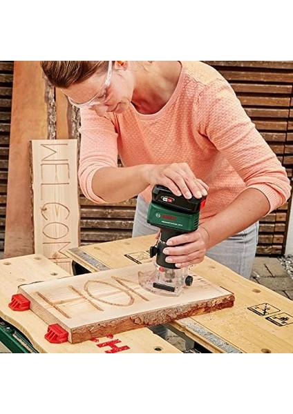 Home And Garden Bosch Advancedtrim Router 18V-8 Akülü Kenar Frezesi (Aküsüz, 18 Volt Sistem, Fırçasız Motor, Kartonda)