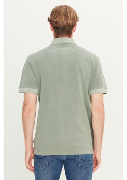 %100 Pamuk Regular Fit Normal Kesim Haki Polo Yaka Tişört indirimleri