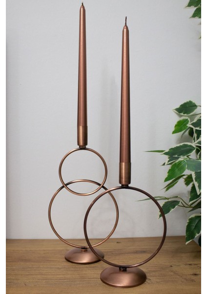 Ikili Bronz Kardan Adam Şamdan, Dekoratif ve Şık Hediye, 28 Cm, Paslanmaz Demir fiyatları